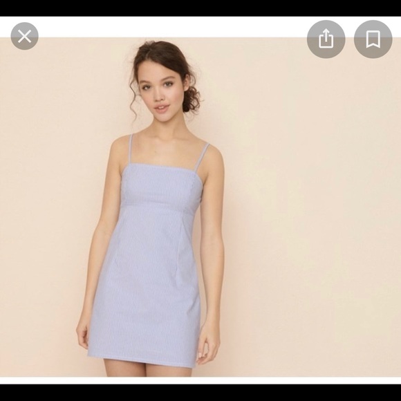 Garage Blue & White striped dress